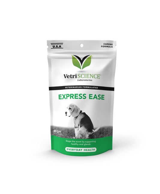 VetriScience Express Ease Anal Gland & Digestive Support for Dogs with Pumpkin, 40 Yummy Bars