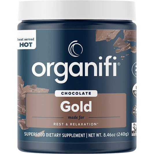 Organifi - Gold Chocolate - Superfood Supplement Powder - 20 Day Supply