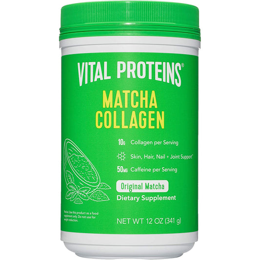 Vital Proteins Matcha Collagen Peptides Powder Supplement, 12oz, Original Flavored