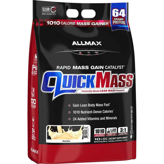 ALLMAX QUICKMASS, Vanilla - 10 lb - Rapid Mass Gain Catalyst