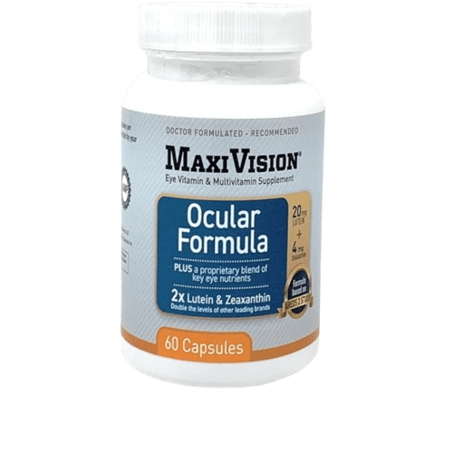 MaxiVision® Ocular Formula - AREDS2 - Eye Vitamins & Multivitamin - Lutein and Zeaxanthin - 1 Bottle (60 Capsules)