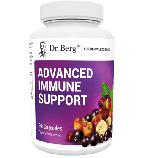 Dr. Berg's Advanced Immune Support - Daily Immunity Multi-System Defense Supplement with Vitamins C, D, Zinc, & Elderberry, 90 Vegetarian Capsules