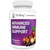 Dr. Berg's Advanced Immune Support - Daily Immunity Multi-System Defense Supplement with Vitamins C, D, Zinc, & Elderberry, 90 Vegetarian Capsules