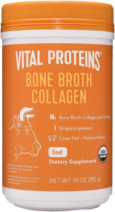 Vital Proteins Organic, Grass-Fed Beef Bone Broth Collagen, 10 oz Canister