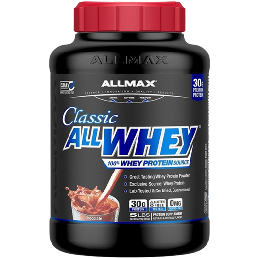 ALLMAX Classic ALLWHEY, Chocolate - 5 lb - 30 Grams of Protein Per Scoop - Gluten Free