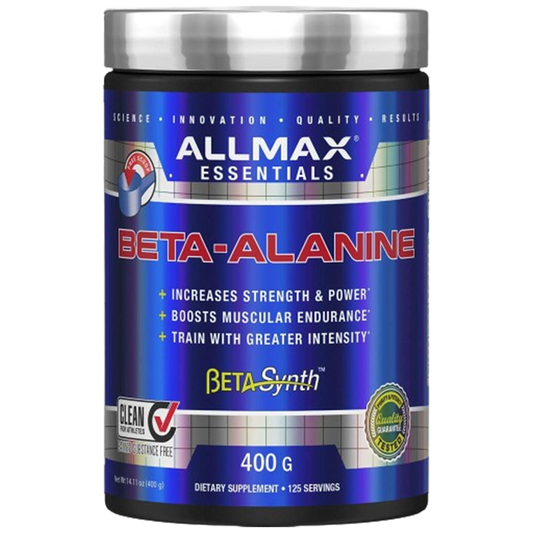 ALLMAX Essentials BETA-Alanine - 400 g Powder - Delays Muscular Fatigue, Increases Strength & Performance - Gluten Free & Kosher