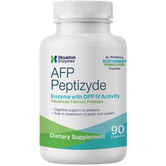 Houston Enzymes - AFP Peptizyde – 90 Capsules – Professionally Formulated Enzyme Combination with DPP IV Activity