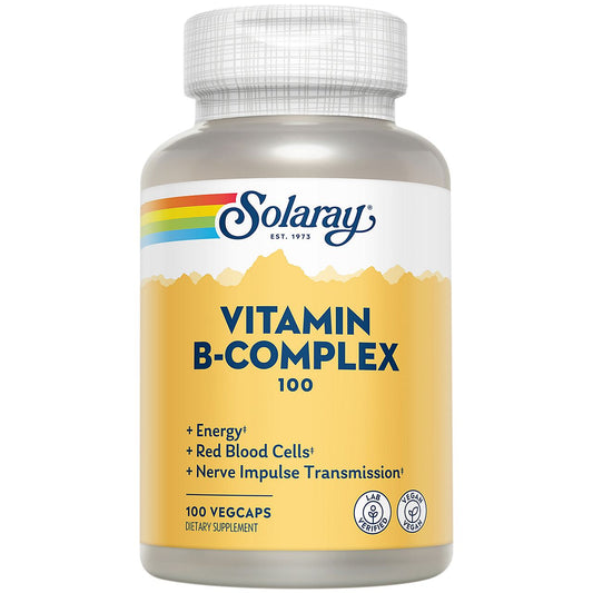 Vitamin B-Complex 100 - With Whole Leaf Rice & Aloe Vera Gel Concentrate (100 Capsules)