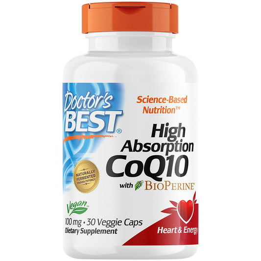 High Absorption CoQ-10 with BioPerine - Vegan - 100 MG (30 Vegetarian Capsules)
