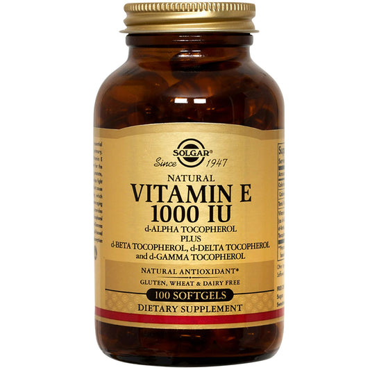 Natural Vitamin E - 1,000 IU (100 Softgels)