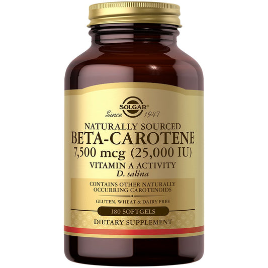 100% Natural Oceanic Beta-Carotene - Vitamin A Activity - 25,000 IU (180 Softgels)