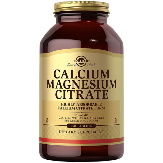 Calcium Magnesium Citrate - Highly Absorbable & Dissolves Rapidly (250 Tablets)