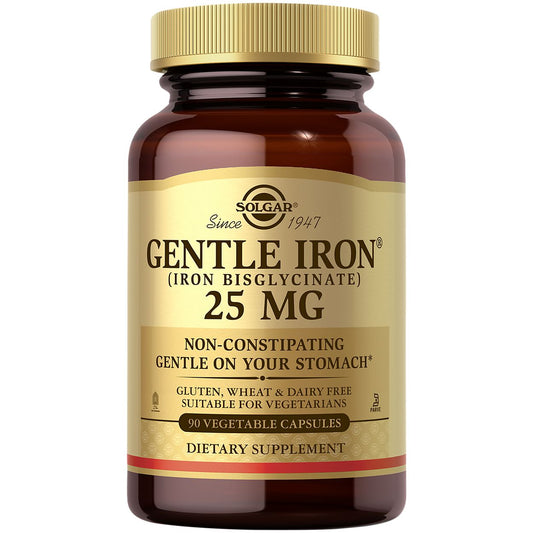 Gentle Iron - Non-Constipating - 25 MG (90 Vegetarian Capsules)