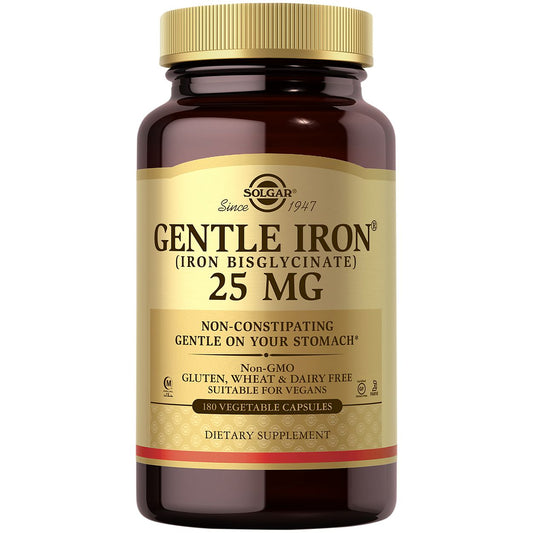Gentle Iron - Non-Constipating - 25 MG (180 Vegetarian Capsules)