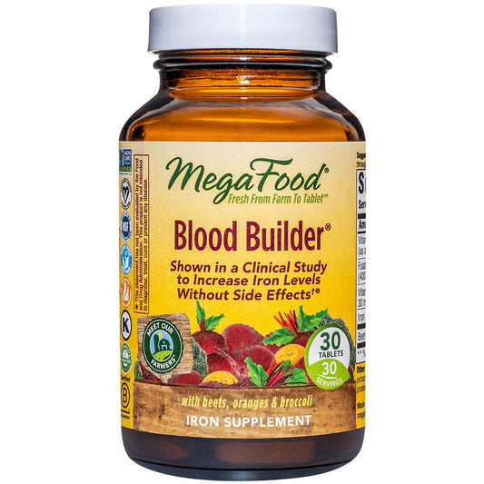 Blood Builder with Whole Food Iron & Organic Beet Root (30 Tablets)