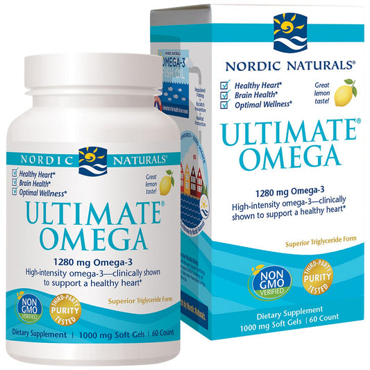 Ultimate Omega - 1,280 MG Omega-3 - Lemon (60 Softgels)