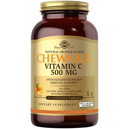 Chewable Vitamin C - Natural Juicy Orange - 500 MG (90 Chewable Tablets)