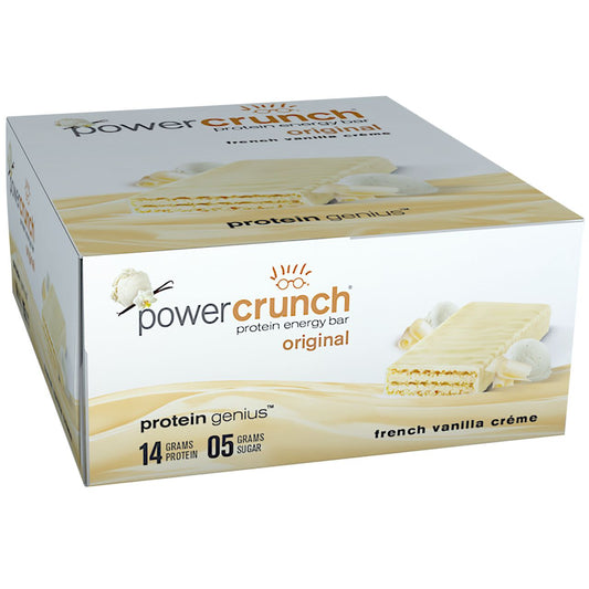 Power Crunch Protein Energy Bar Original - French Vanilla Crme (12 Bars)