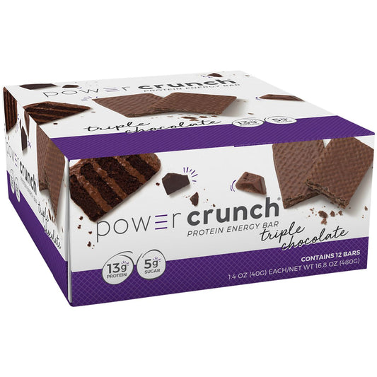 Power Crunch Protein Energy Bar - Triple Chocolate (12 Bars)