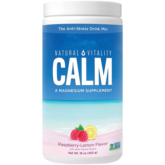 Natural Calm Magnesium Powder - Raspberry Lemon (113 Servings)