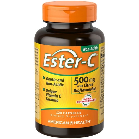 Ester-C with Citrus Bioflavonoids - Non-Acidic Form of Vitamin C - 500 MG (120 Capsules)