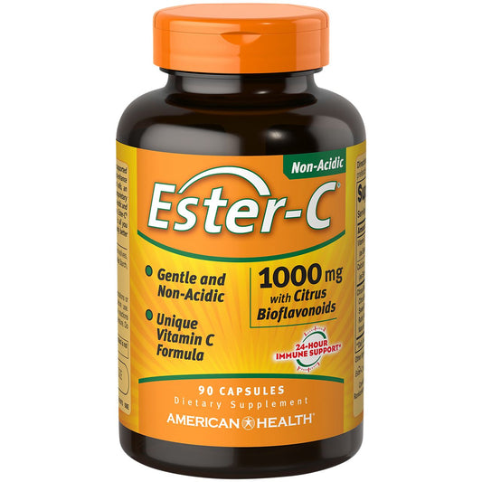 Ester-C with Citrus Bioflavonoids - Non-Acidic Form of Vitamin C - 1,000 MG (90 Capsules)
