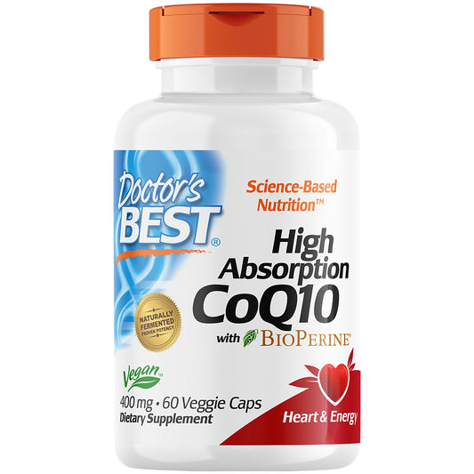 High Absorption CoQ-10 with BioPerine - Vegan - 400 MG (60 Vegetarian Capsules)