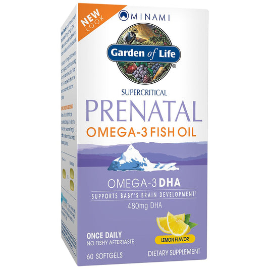 Minami Prenatal Omega-3 Fish Oil – 480mg DHA/104mg EPA – Lemon (60 Softgels)