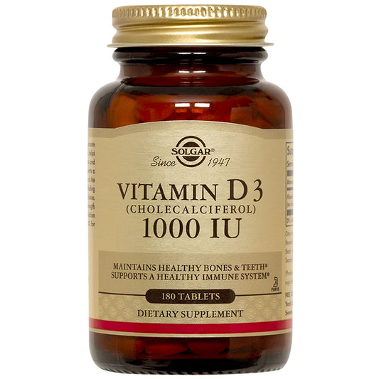 Vitamin D3 - Maintains Healthy Bones & Teeth, Supports a Healthy Immune System - 1,000 IU (180 Tablets)