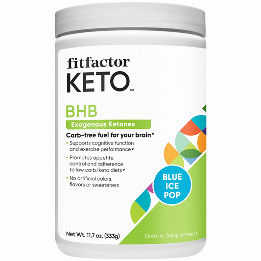 BHB Exogenous Ketones - Carb-Free Fuel for Your Brain - Blue Ice Pop (11.7 oz./30 Servings)