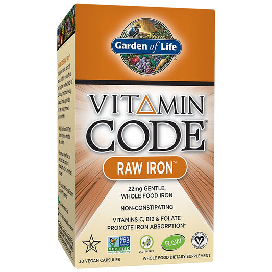 Vitamin Code Whole Food Iron (30 Vegan Capsules)