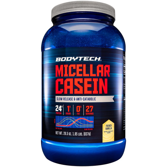Micellar Casein Protein Powder - Slow Release & Anti-Catabolic - French Vanilla (1.85 lbs./27 Servings)