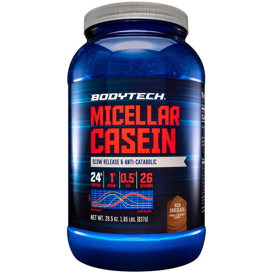 Micellar Casein Protein Powder - Slow Release & Anti-Catabolic - Rich Chocolate (1.85 lbs./26 Servings)