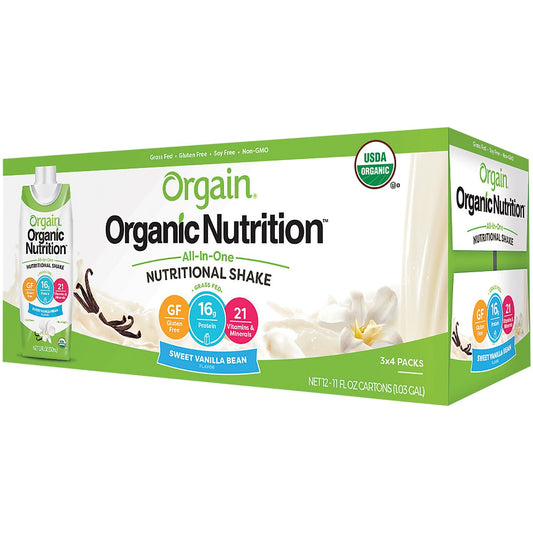 Organic Grass-Fed All-In-One Nutritional Shake - Sweet Vanilla Bean (12 Pack)