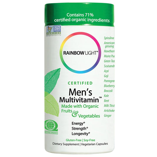 Organic Whole Food Multivitamin for Men (120 Vegetarian Capsules)