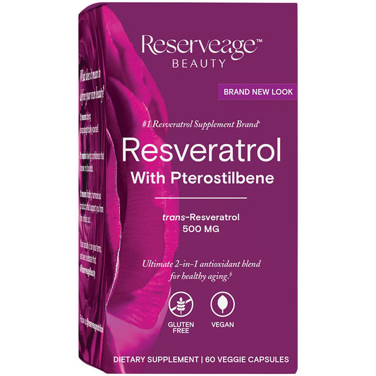 Resveratrol with Pterostilbene & Active Trans-Resveratrol - 500 MG (60 Vegetarian Capsules)