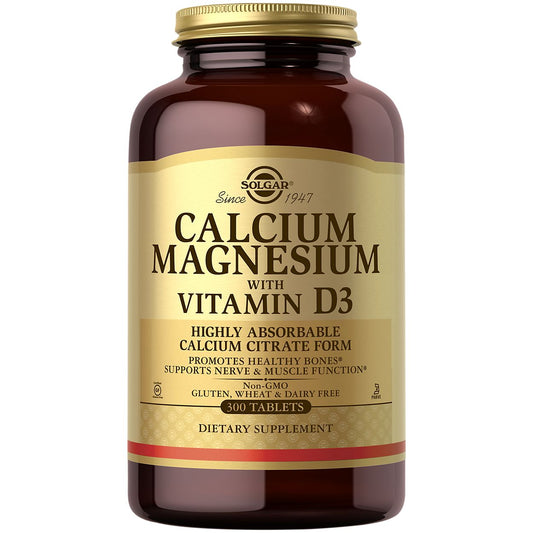 Calcium Magnesium with Vitamin D3 - Highly Absorbable (300 Tablets)