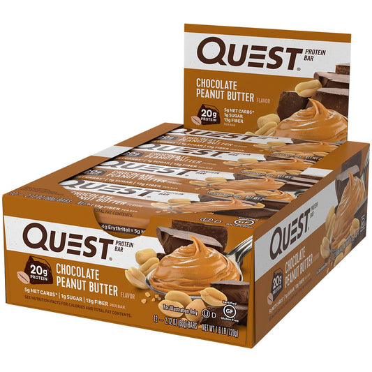 Quest Protein Bar - Chocolate Peanut Butter (12 Bars)