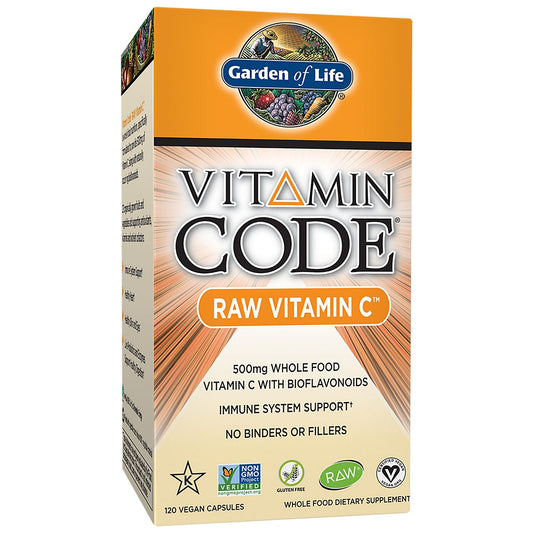 Vitamin Code Raw Vitamin C - 500 MG Whole Food Vitamin C with Bioflavonoids (120 Vegan Capsules)