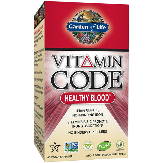 Vitamin Code Iron for Healthy Blood - 28 MG (60 Vegan Capsules)