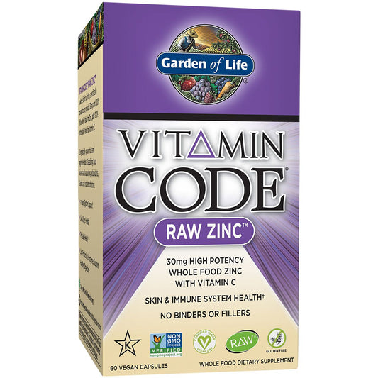 Vitamin Code Raw Whole Food Zinc (60 Vegan Capsules)