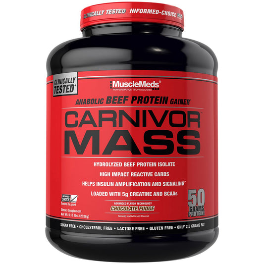 Carnivor Mass Anabolic Beef Protein Isolate Gainer - Chocolate Fudge (12 Servings)