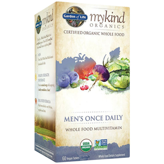 mykind Organics Men’s Once Daily – Whole Food Multivitamin (60 Vegan Tablets)