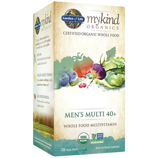 mykind Organics Men’s Multi 40+ – Whole Food Multivitamin (120 Vegan Tablets)