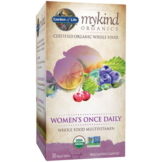 mykind Organics Women’s Once Daily – Whole Food Multivitamin (30 Vegan Tablets)