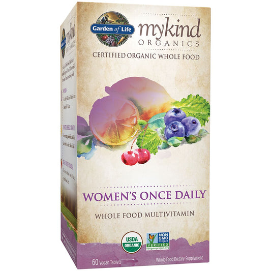 mykind Organics Women’s Once Daily – Whole Food Multivitamin (60 Vegan Tablets)
