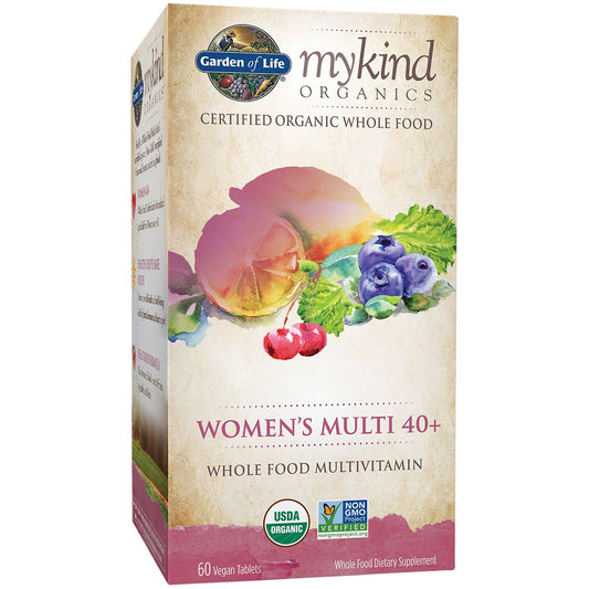 mykind Organics Women’s Multi 40+ – Whole Food Multivitamin (60 Vegan Tablets)