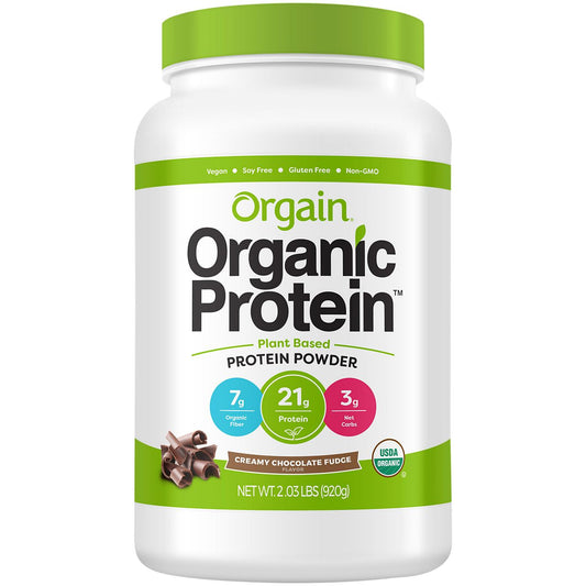 Organic Plant-Based Vegan Protein - Creamy Chocolate Fudge (20 Servings)
