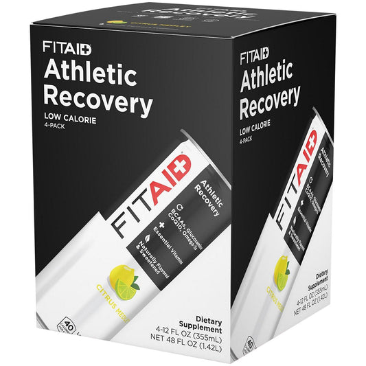 FitAid Recovery Blend Drink with BCAAs, Glucosamine, Electrolytes, Omega-3s and Green Tea (4 Drinks, 12 fl. oz. each.)