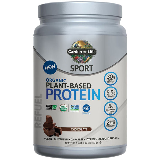 Sport Organic Plant Based Protein - Chocolate (1 Lbs. 14 oz. / 38 Servings with 1 Scoop)
